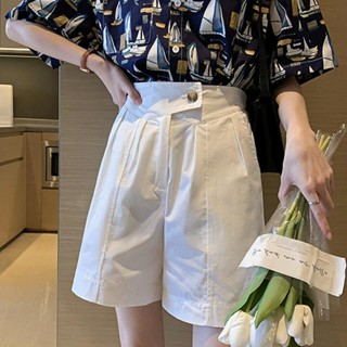 【🎈高品質】M-4XL 大尺碼短褲 五分褲 夏季新款純棉短褲女高腰遮胯顯瘦休閒寬鬆闊腿短褲薄款西裝五分褲