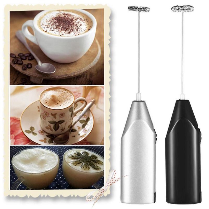 牛奶起泡器手持式攪拌機電動咖啡起泡器打蛋器卡布奇諾攪拌器迷你便攜式攪拌機家用廚房工具