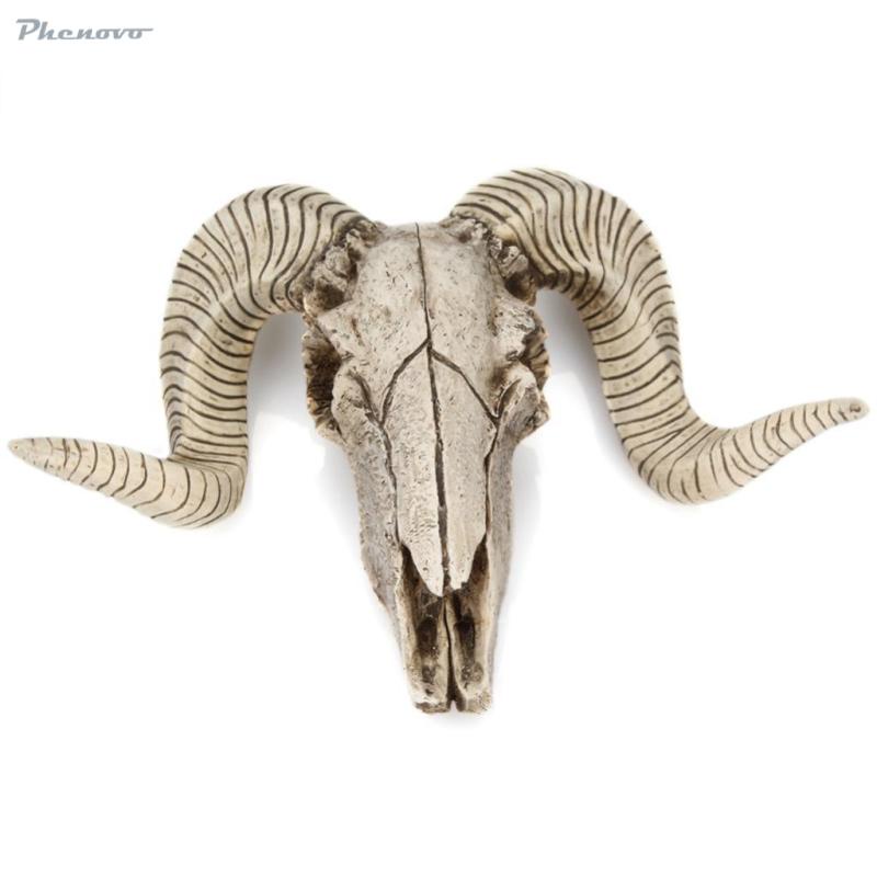 [ChiwanjidaTW✿] 骷髏羊頭壁雕塑動物頭壁掛裝飾工藝禮品