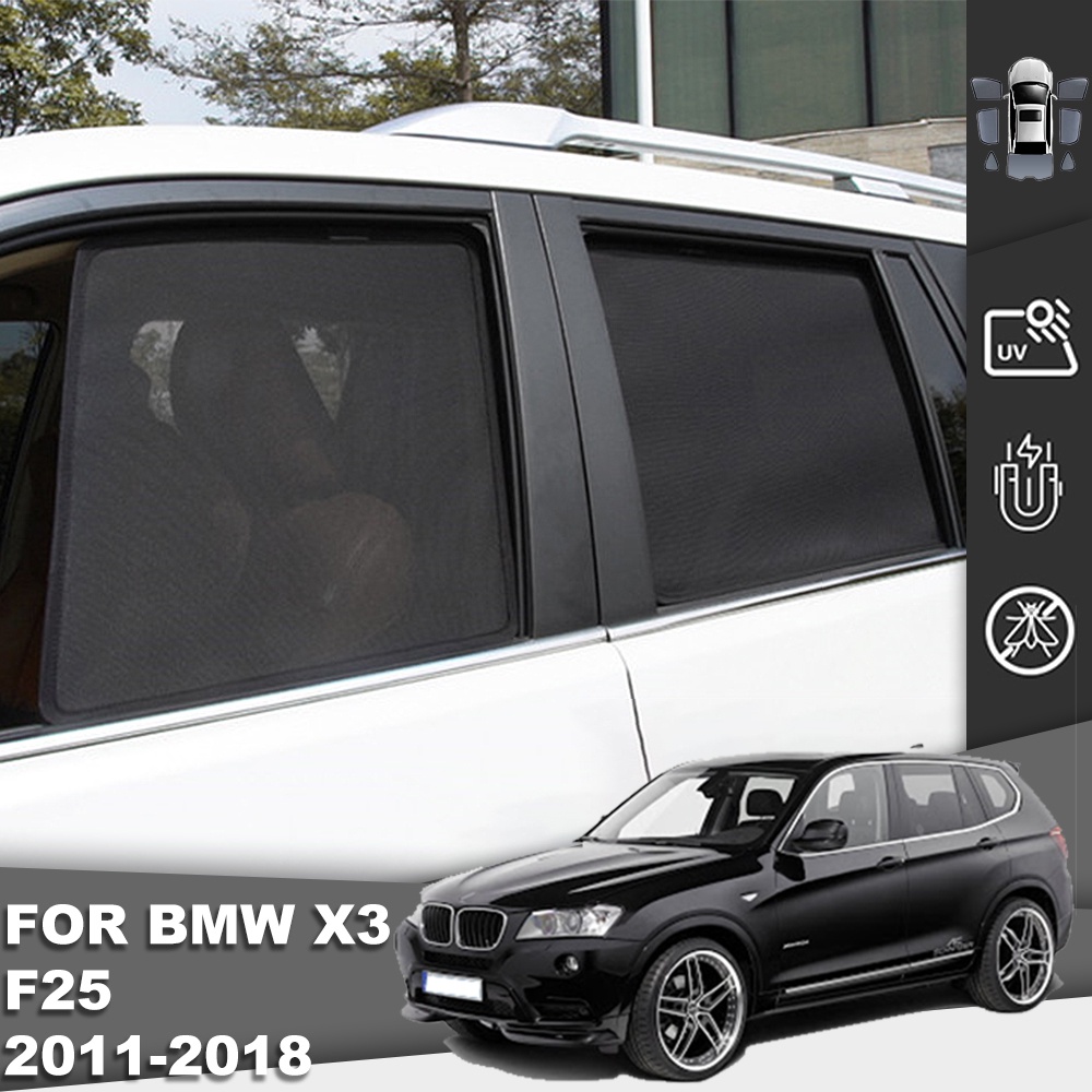 適用於 BMW X3 F25 2010-2017 F 25 汽車遮陽板遮陽板前擋風玻璃框架窗簾嬰兒後側窗遮陽板