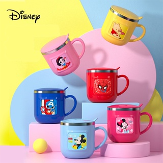 迪士尼公主白雪公主牛奶杯兒童米老鼠杯卡通美國隊長蜘蛛俠杯 316 不銹鋼杯子禮物
