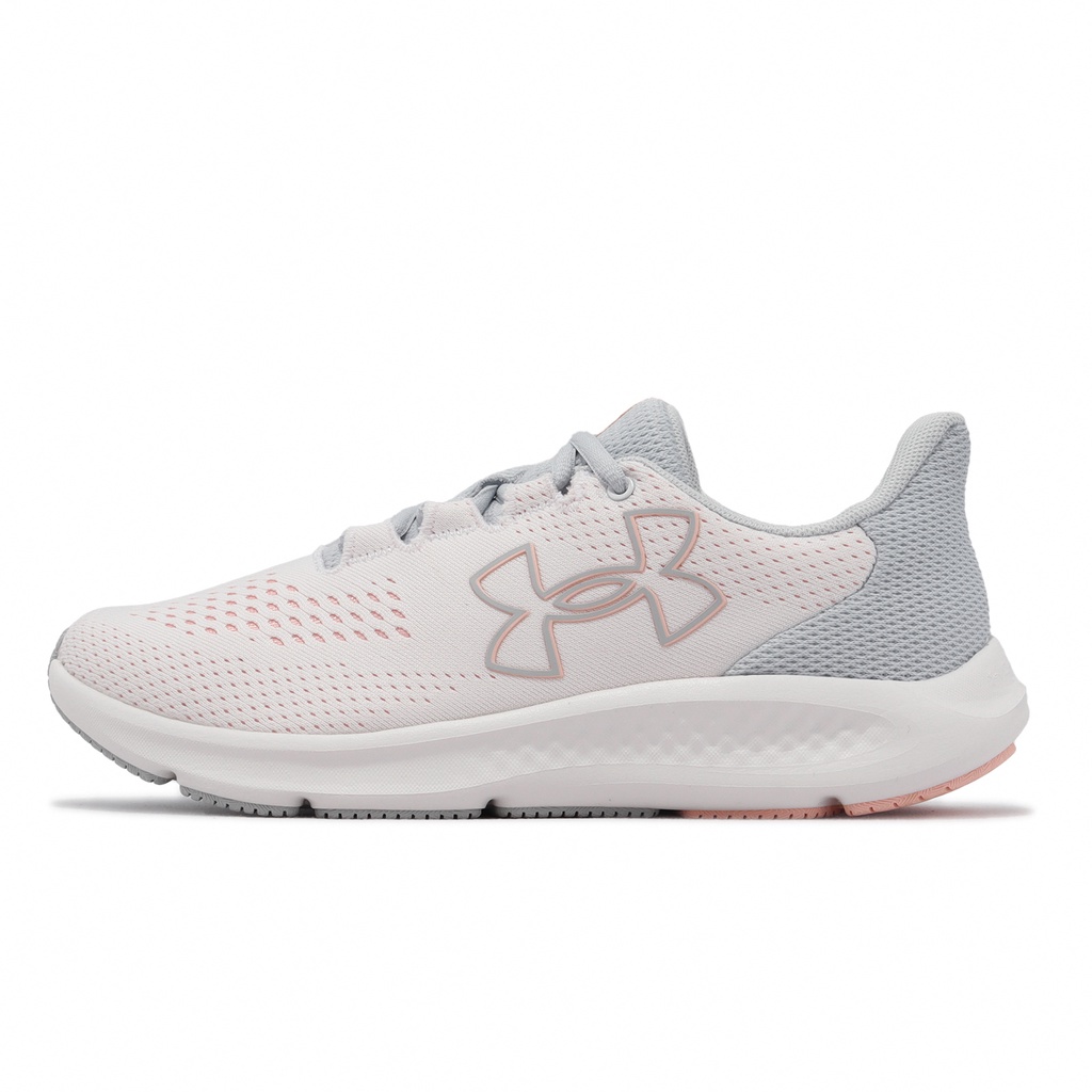 Under Armour 慢跑鞋 Charged Pursuit 3 BL 白 灰粉紅 UA 女鞋 3026523101