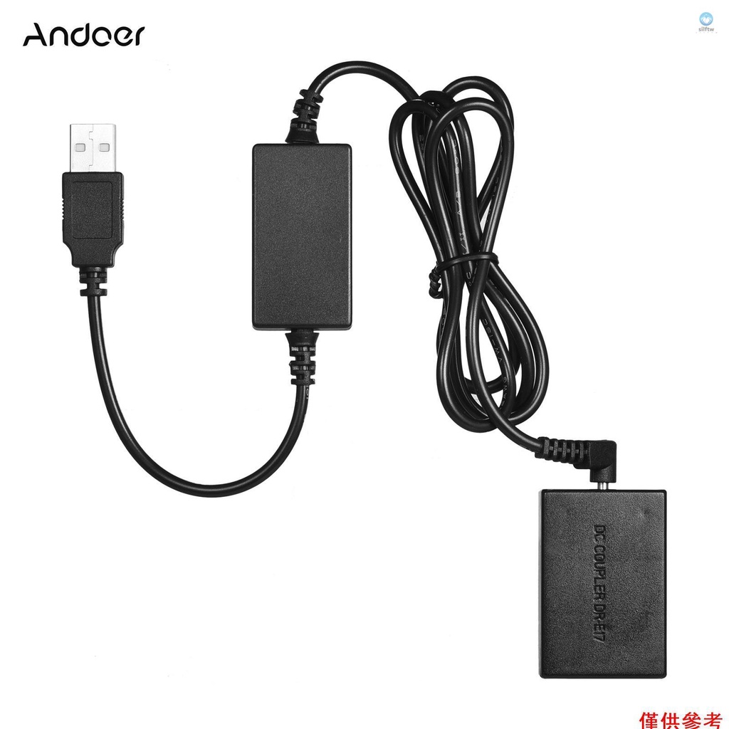 [5S] Andoer 5V USB 轉 LP-E17 假電池組 DC 耦合器適配器更換適用於佳能 EOS M3/M5/
