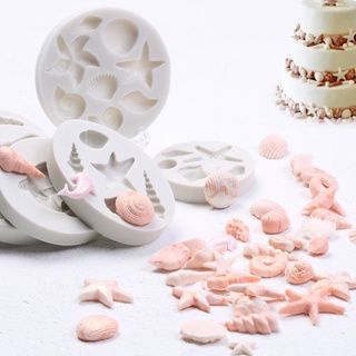 火漆蠟粒自製模具 烘焙模具 矽膠模具 海洋系巧克力模具海螺貝殼海星美人魚烘焙翻糖蛋糕滴膠石膏模