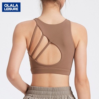 OLALA新款運動內衣女外穿跑步防震防下垂瑜伽服內衣普拉提訓練健身bra背心