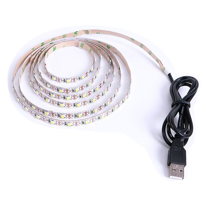 USB 5V燈帶開關2835LED自粘感應櫥櫃衣櫃裝飾氛圍燈條模型DIY燈串