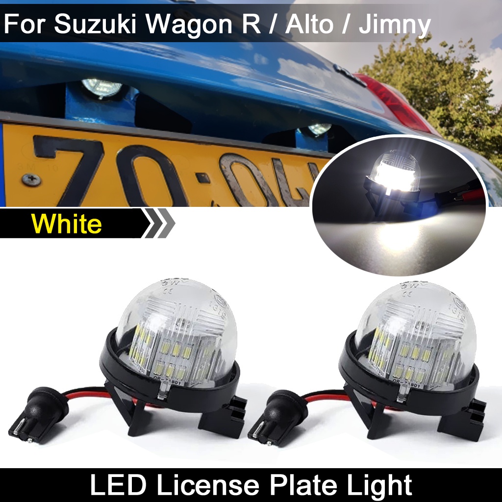 SUZUKI 2 件裝無錯誤白色 LED 牌照燈牌照燈適用於鈴木旅行車 R Alto Jimny