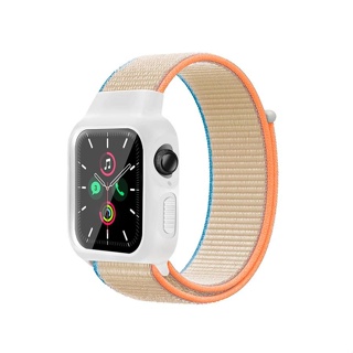 beson apple watch 38/40/41mm一體式全包覆尼龍織紋錶帶/ 牛奶白 eslite誠品