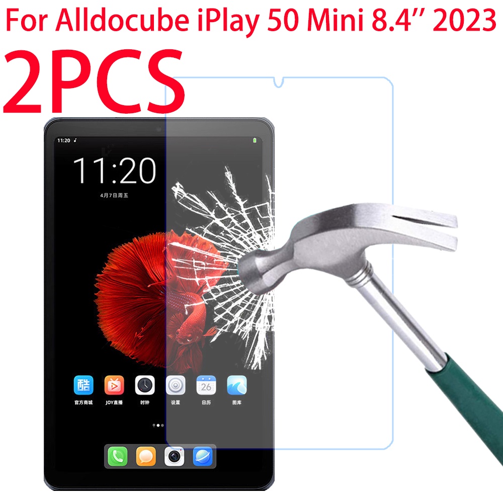 2pcs 9H 鋼化玻璃屏幕保護膜適用於 Alldocube iPlay 50 Mini 8.4 英寸 2023 平板電