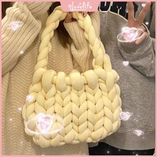[Vlovelife]臺灣出貨 毛線材料包 手作鈎織 手工編織 DIY 冰島線手編織毛線包包成品閨蜜生日禮物大捲雲朵包d