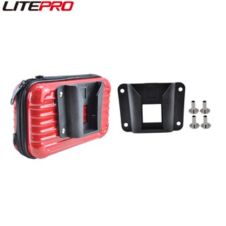 Litepro 折疊自行車前迷你豬鼻袋後扣硬殼儲物箱塑膠按扣帶螺絲用於 brompton 自行車