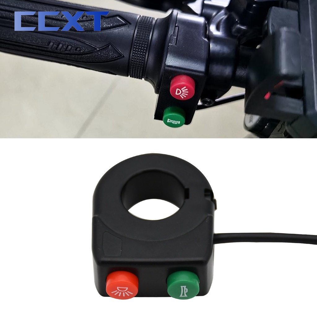 22mm 車把喇叭和大燈組合按鈕開關適用於摩托車 ATV 踏板車電動自行車通用改裝零件