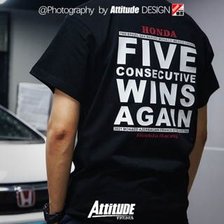 Attitude Formula 1 Honda Team 賽車服棉質圓領短袖 T 恤