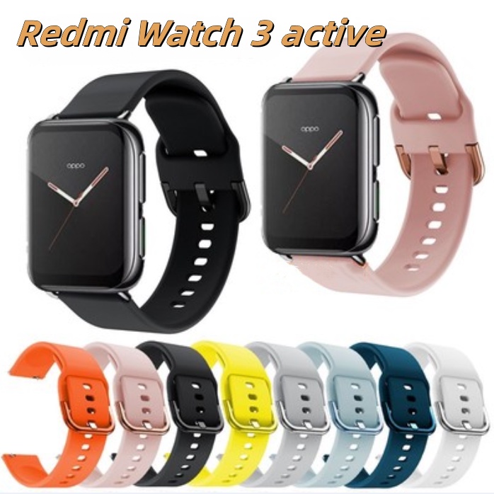 紅米Redmi Watch 4 3 Active 矽膠錶帶 同色扣 紅米手錶 3 active 透氣運動錶帶 紅米4代