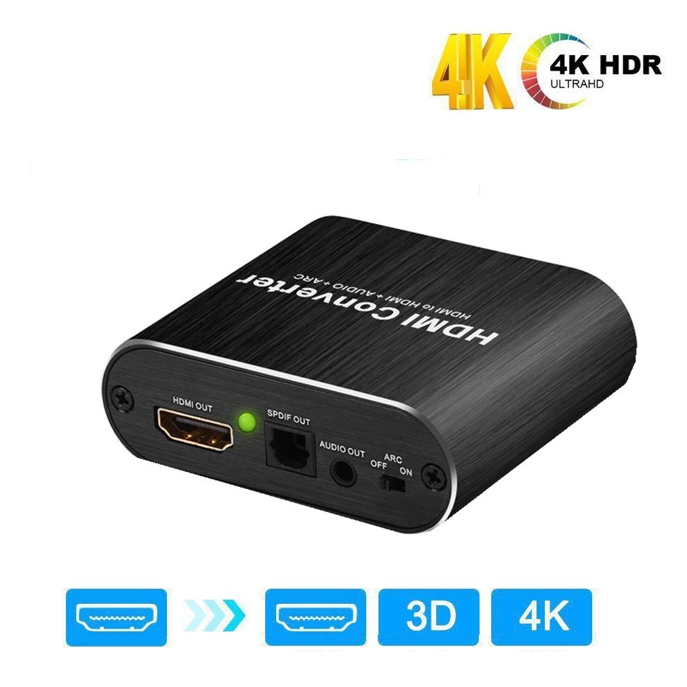 4k HDMI 音頻提取器 5.1 提取器 HDMI 兼容分配器 HD 到音頻提取器光學 TOSLINK SPDIF 用