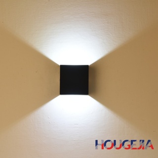 Houg 可調 6W LED 壁燈 AC85-265V COB 防水鋁立方戶外門廊壁燈
