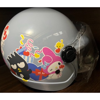 台灣製造 Kitty貓 小童半罩式安全帽（含抗UV透明鏡片），機車用防護頭盔，兒童電動車安全帽，機車安全帽