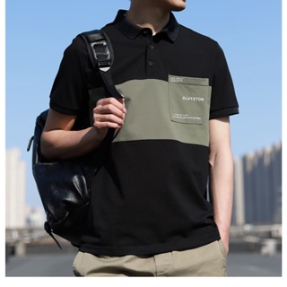短袖t恤男 M-5XL 夏季新款韓國口袋復古短袖體恤 翻領polo衫 男士寬鬆上衣