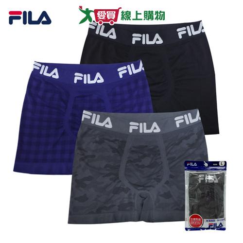 FILA 透氣無縫平口褲 男內褲 四角褲-M~XL【愛買】