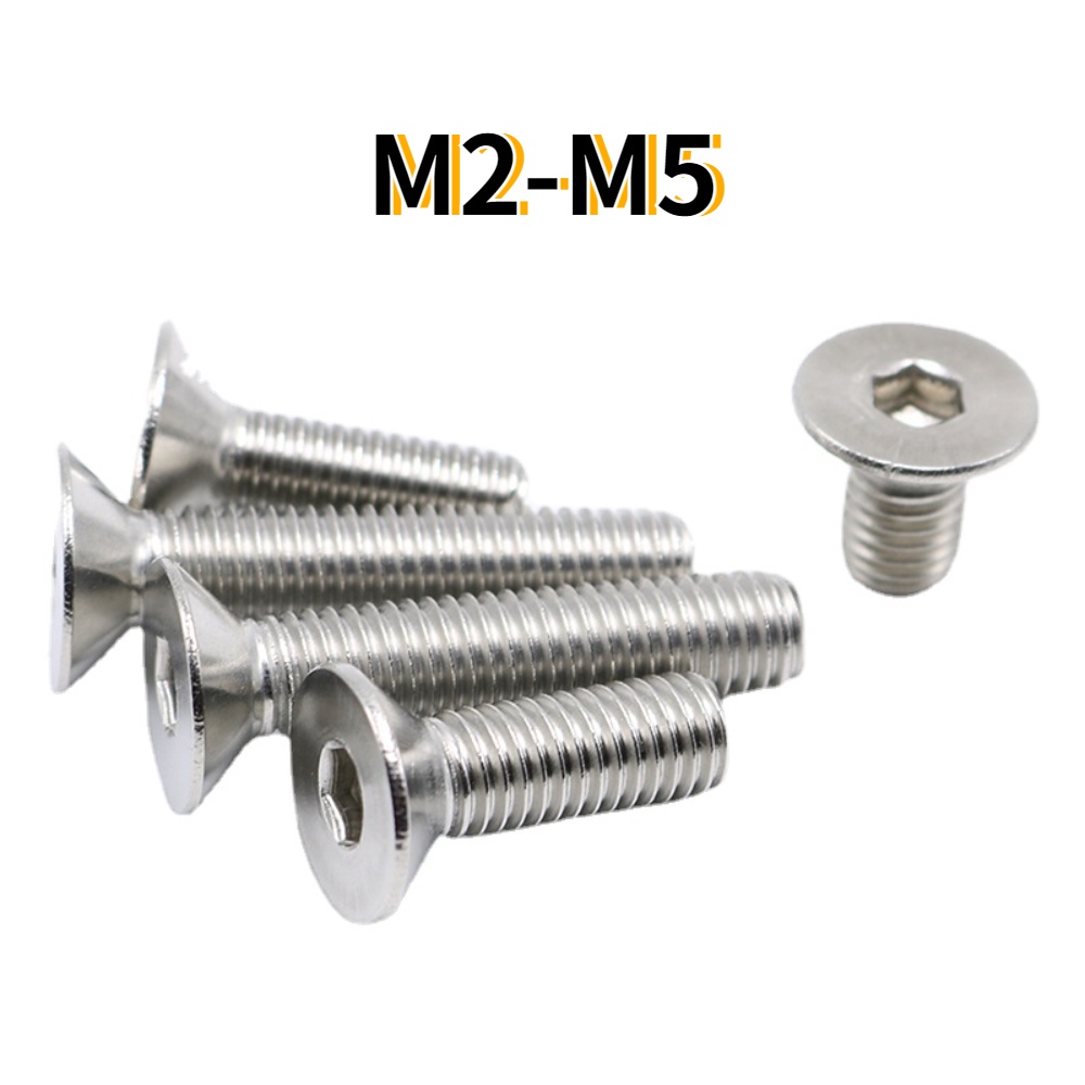 【XJK】A4-70 優質316不鏽鋼沉頭螺絲 內六角螺絲 平頭螺栓M2-M2.2-M3 M4 M5