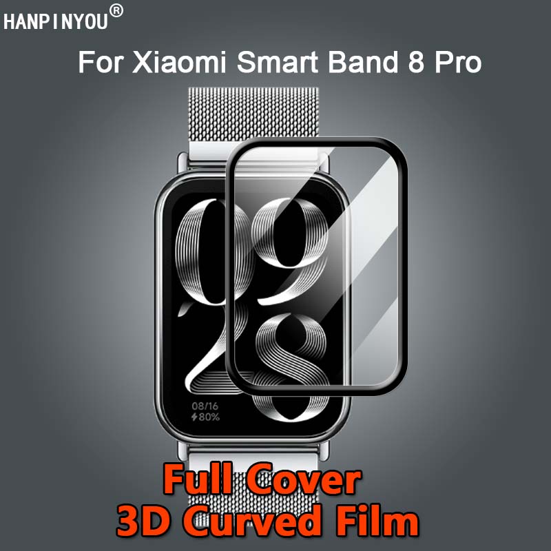 XIAOMI MI 適用於小米手環 8 / Pro 全覆蓋透明電鍍軟 PET PMMA 膜 3D 曲面屏幕保護膜 - 非