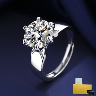 【附贈證書】時尚5克拉戒指簡約超大鑽戒高級珠寶