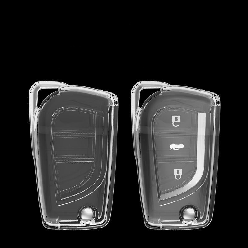 CAMRY 適用於豐田凱美瑞和卡羅拉 Altis 2019-2020-汽車鑰匙全透明矽膠遙控蓋