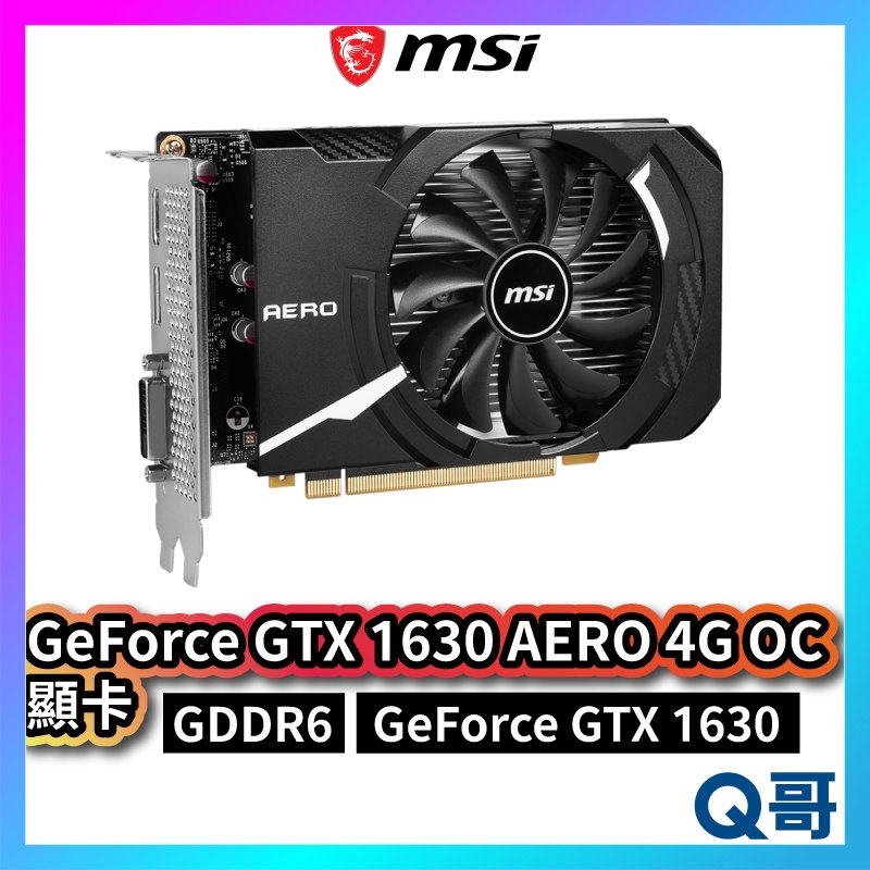 MSI 微星 GeForce GTX 1630 AERO ITX 4G OC 顯示卡 4GB GDDR6 MSI338