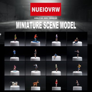 1/64 比例西洋鏡汽車車庫人偶模型沙盤道具場景展示模型