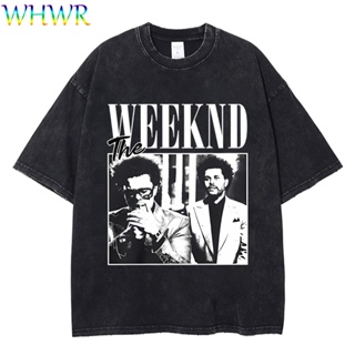 The Weeknd Vintage T 恤復古水洗 T 恤街頭服飾 T 恤嘻哈短袖上衣夏季超大 T 恤 Y2k T 恤