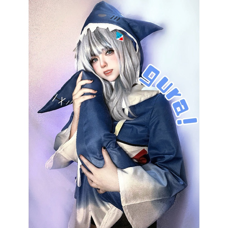 古拉cos服  Gura cos 噶嗚古拉鯊魚服 cosplay服裝