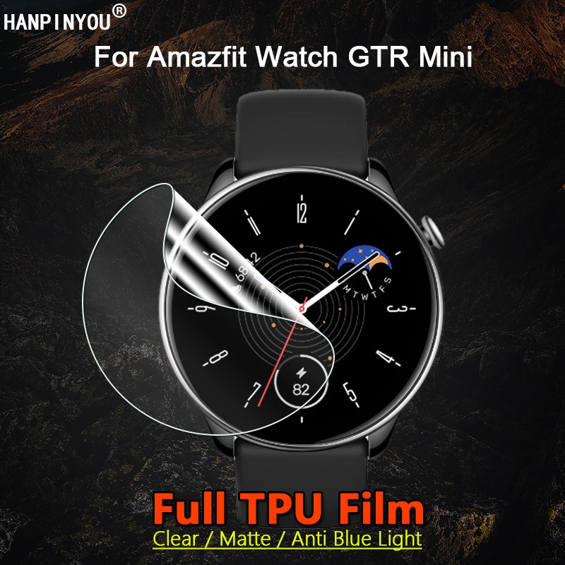 2 件適用於 Amazfit GTR Mini 2 2e 3 4 Pro 智能手錶透明/啞光/防藍光軟 TPU 水凝膠膜
