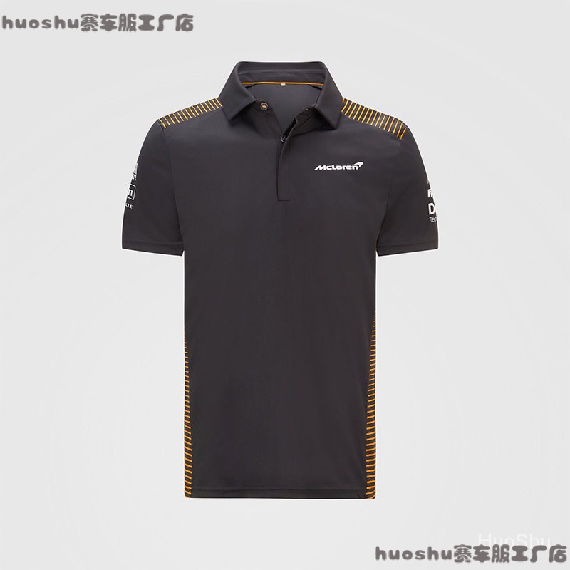 2023新款騎行服邁凱輪車隊翻領Polo衫F1賽車服機車機車服汽車工作服訂製