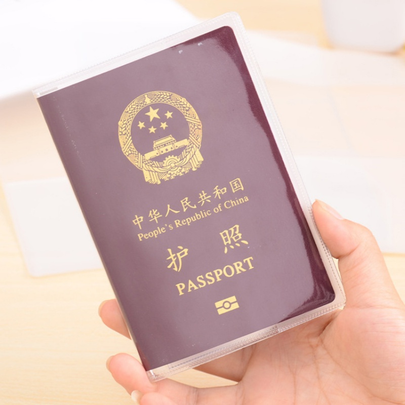 防水防臟身份證套護照保護套袋透明旅行護照夾套透明烤pvc信用卡夾