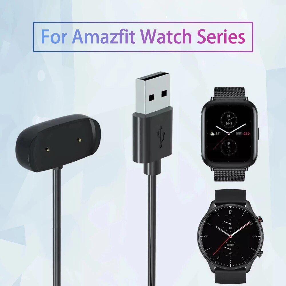 適用於 Amazfit GTR 2/GTS 2e/Bip3 Pro 的智能手錶底座充電器適配器 USB 充電線