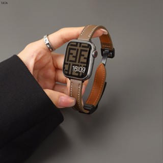 Apple Watch細款皮質磁吸錶帶 女士錶帶 真皮錶帶S8 S6 S7 SE 41mm 40mm 44mm