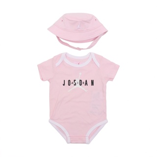 Nike 包屁衣 Jordan 兩件組 男女寶 新生兒 嬰幼兒 彌月禮 漁夫帽【ACS】 JD2313026NB-003