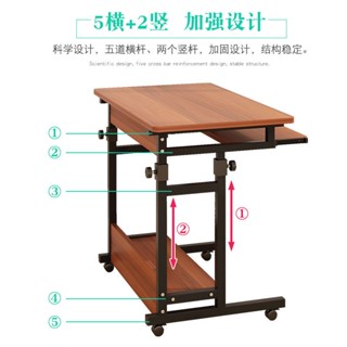 【免運-限時特價】床邊桌 可移動電腦檯式桌子 臥室家用學生書桌 升降宿舍懶人電腦桌
