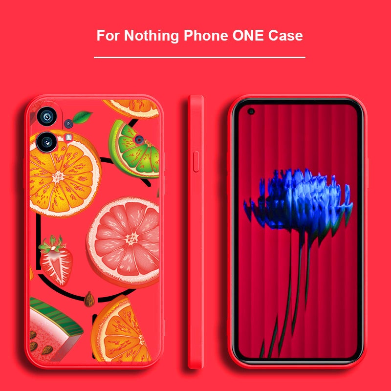 Nothing Phone 1 手機殼純色液態矽膠手機殼彩繪外殼