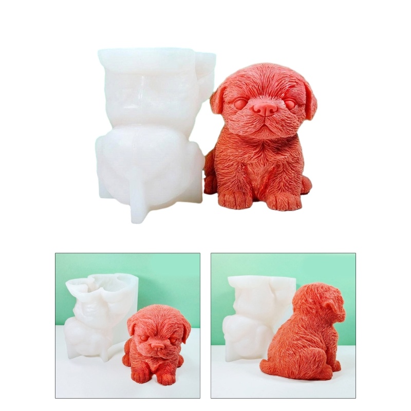 Stat Dog Ornaments 滴膠模具 Diy 石膏飾品 3d 立體坐狗矽膠模具