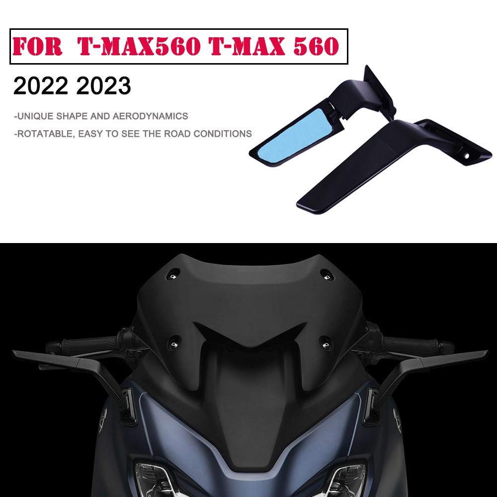 適用於 T-MAX 560 配件摩托車新後視鏡適用於 T MAX TMAX560 2022 2023 CNC 鋁可調後視
