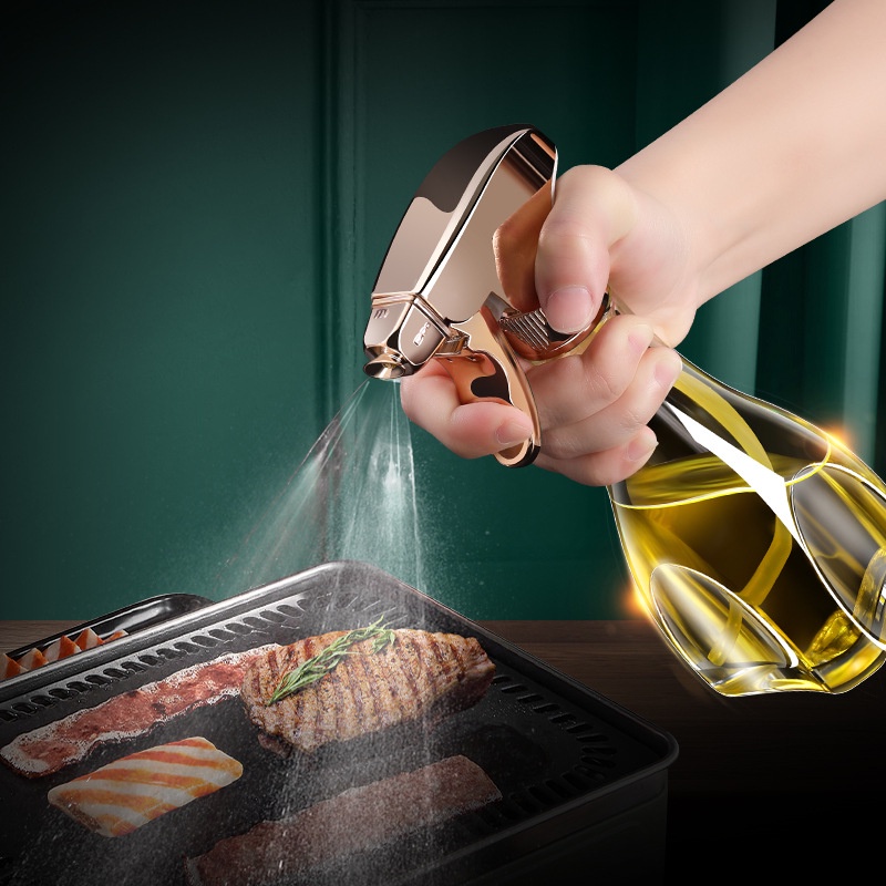 2022 新款廚房玻璃調味油壺 烹飪燒烤烘焙按壓噴霧噴油瓶