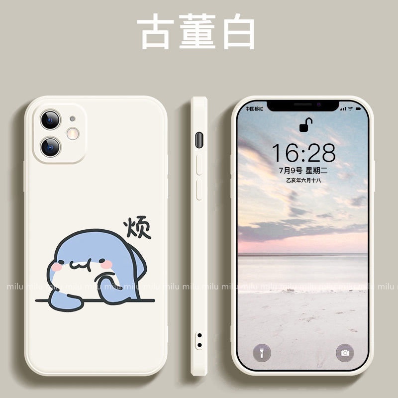 可愛小鯊魚卡通殼三星 S20 FE手機殼三星 S20 S10 S10e S10+ Note 9保護殼防摔殼矽膠殼學生簡約