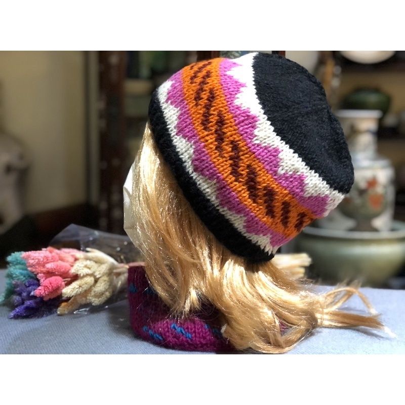 尼泊爾手工編織羊毛帽.羊毛帽.溫暖您的頭頭不受寒喔~ (WH-WO#3)