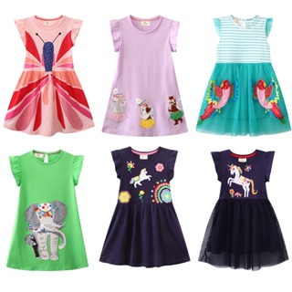 1-8歲 小女孩衣服 童裝 可愛 卡通 純棉 時尚 短袖洋裝60006