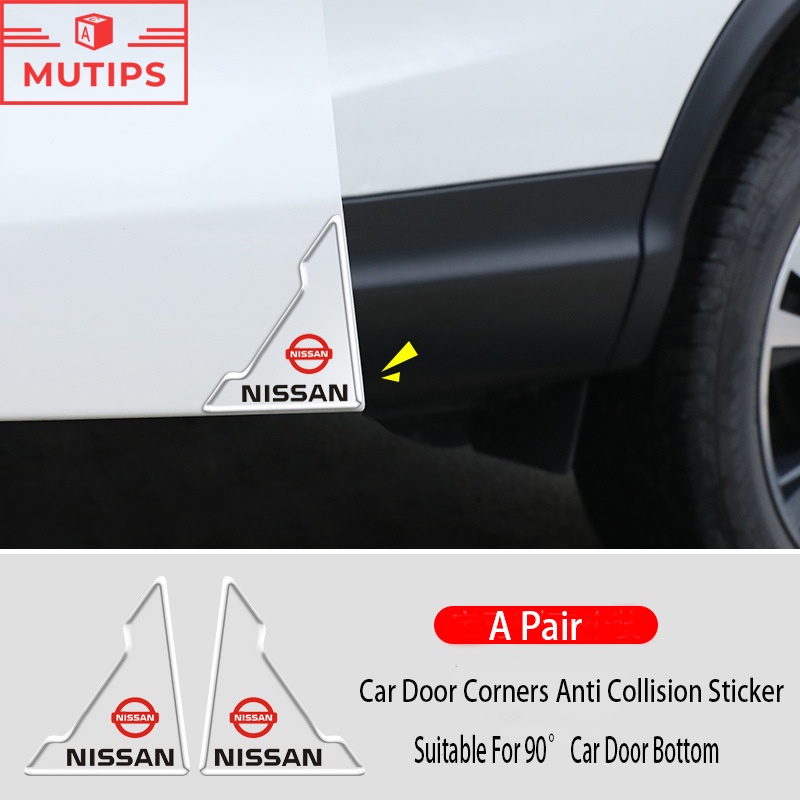日產2件/套車門角防撞貼紙保護條用於Nissan Terra Livina Note Xtrail March Juke