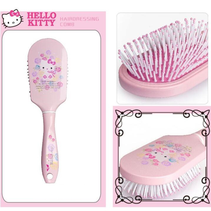 Hello Kitty防靜電按摩梳 氣墊梳 捲髮直髮梳 凱蒂貓可愛化妝梳 兒童梳子 造型梳 便攜