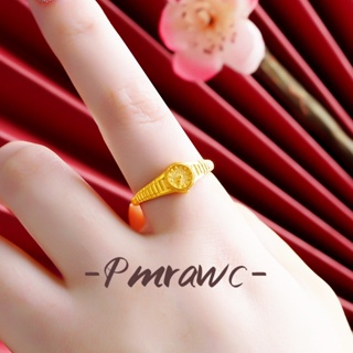 Pmrawc | 520表白時鐘表針戒指男女情侶可調節戒指看不到時間fs1645