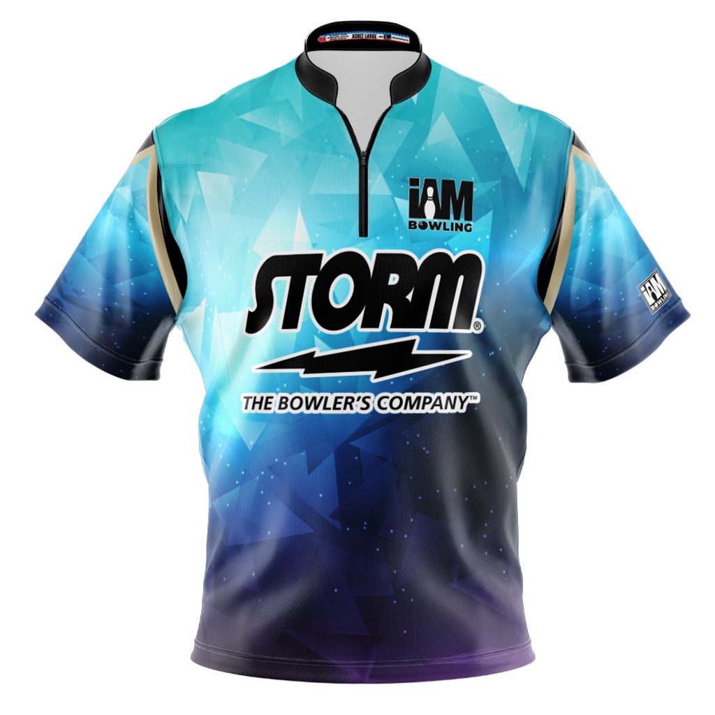 Storm DS 保齡球球衣 - 設計 1529-ST 3D 拉鍊領保齡球襯衫 DIY 名稱