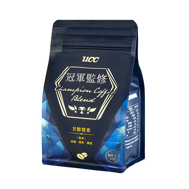 UCC 冠軍監修甘醇澄香咖啡豆225g/包